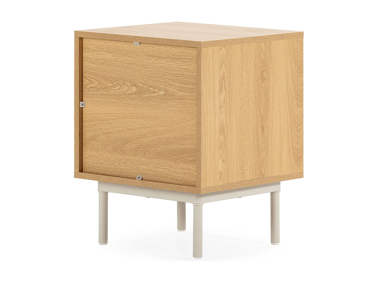 Mesita de noche Cuzco 2 cajones color Roble/Gris