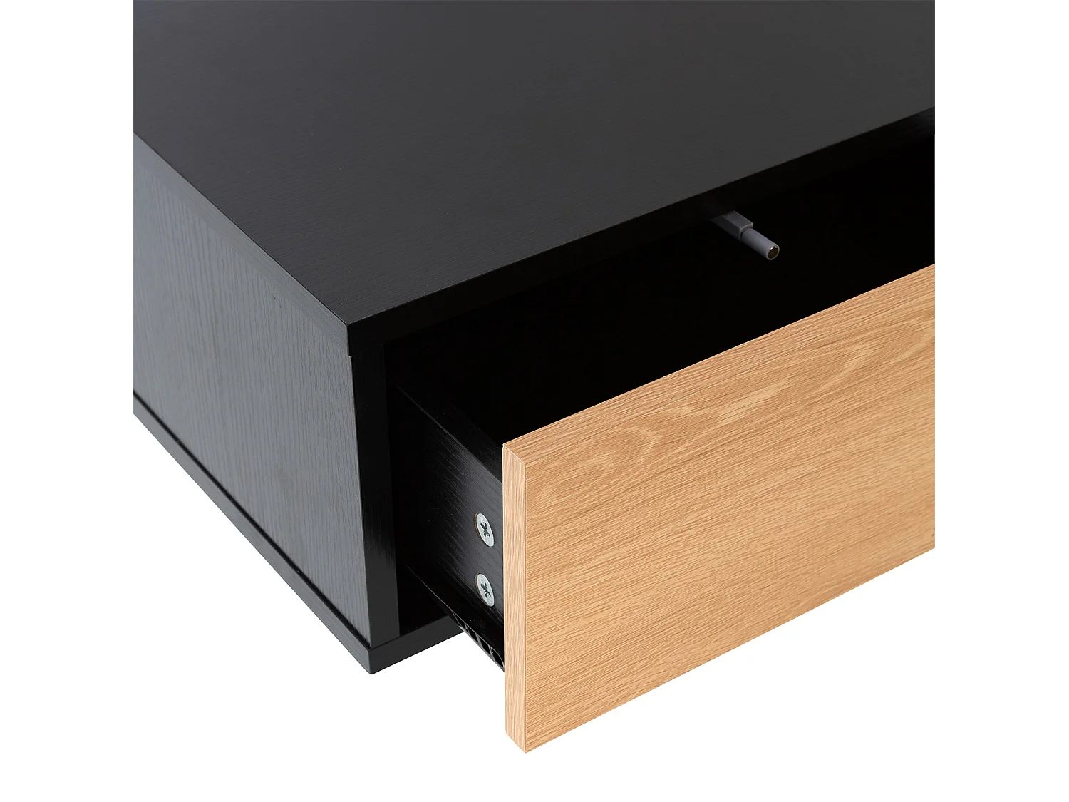 Schwebender nachttisch Apolo 1 schublade Schwarz