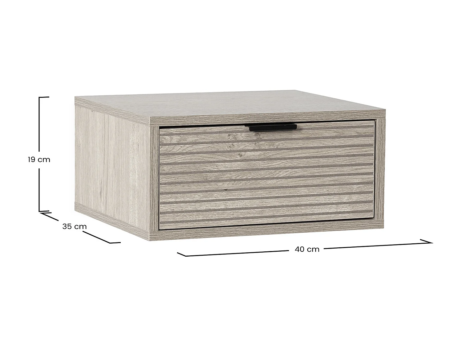 2er-Set Schwebende nachttische Mónica 1 schublade Eichenfarbe