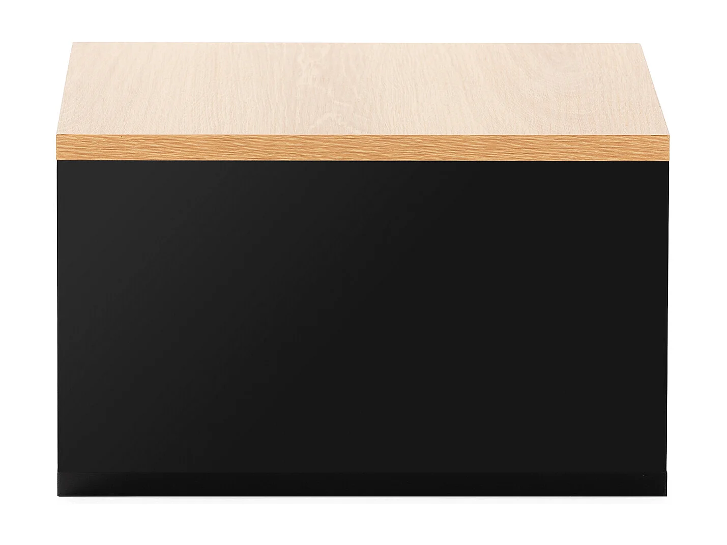 2er-Set Schwebende nachttische Desi 1 schublade Schwarz/Eiche