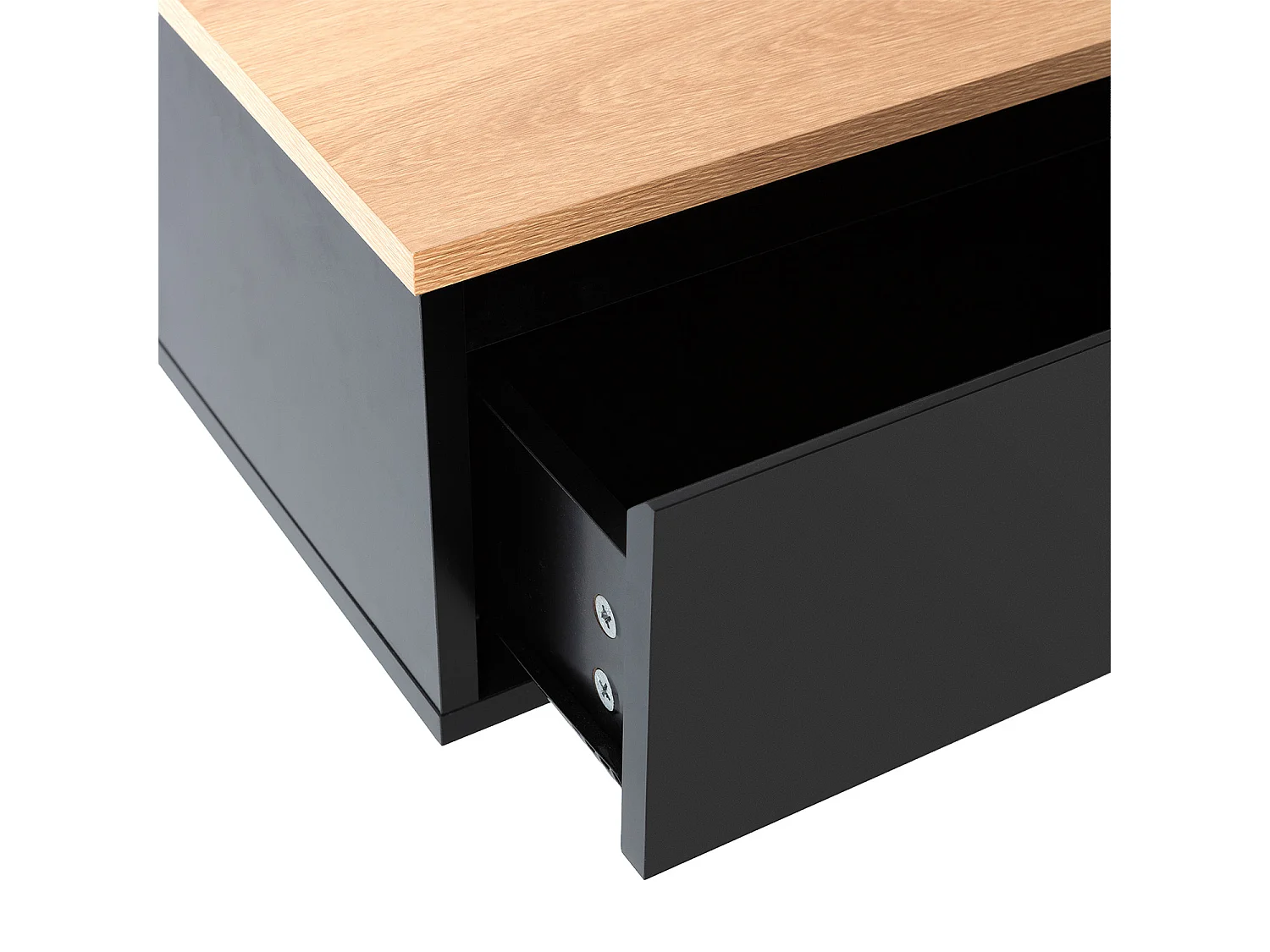 2er-Set Schwebende nachttische Desi 1 schublade Schwarz/Eiche