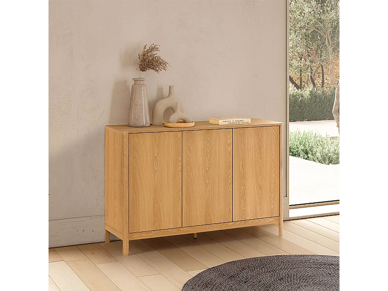 Buffet Nassau 3 portes effet Chêne
