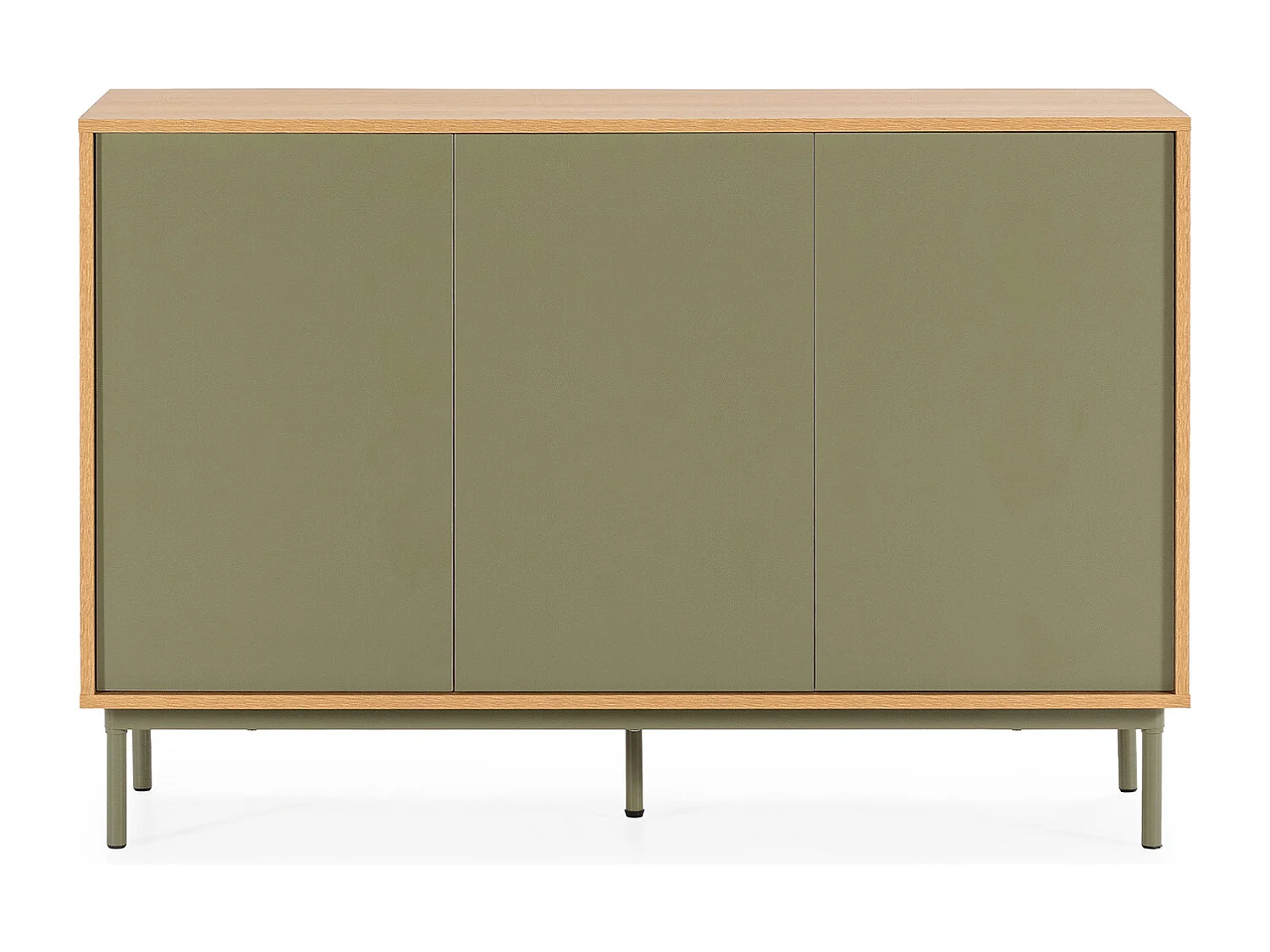 Buffet Cuzco 3 portes couleur Chêne/Vert