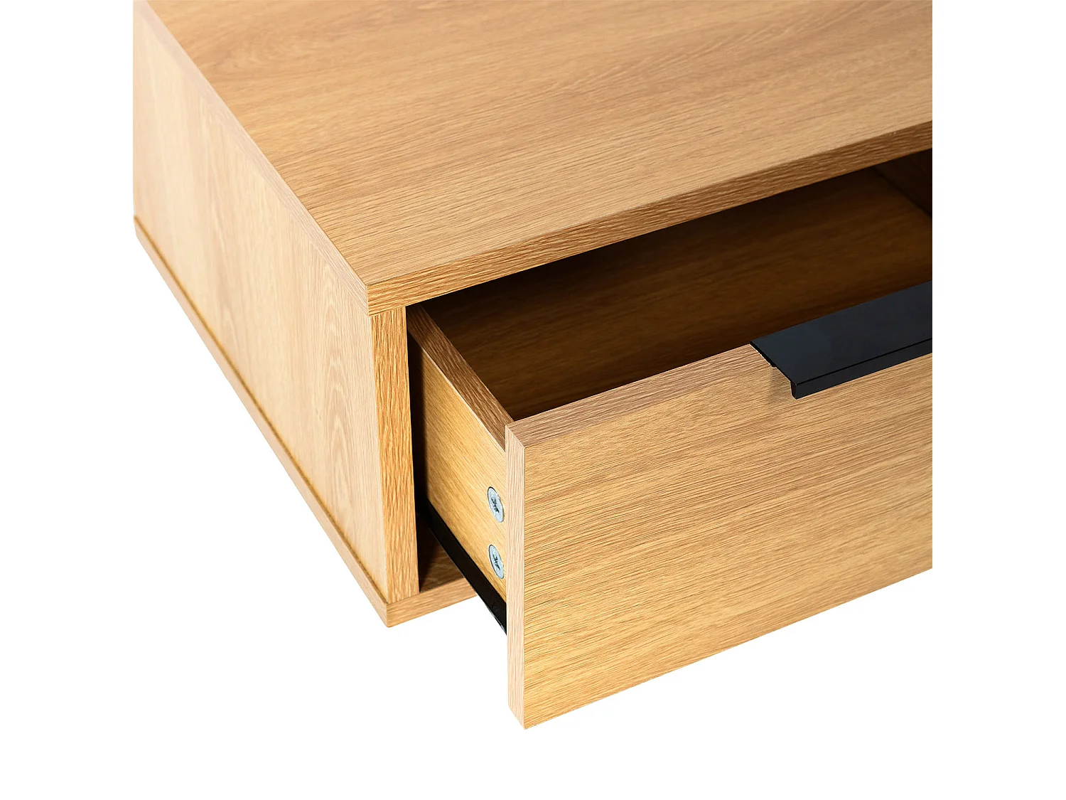 2er-Set Schwebende nachttische Auri 1 schublade Eichenfarbe