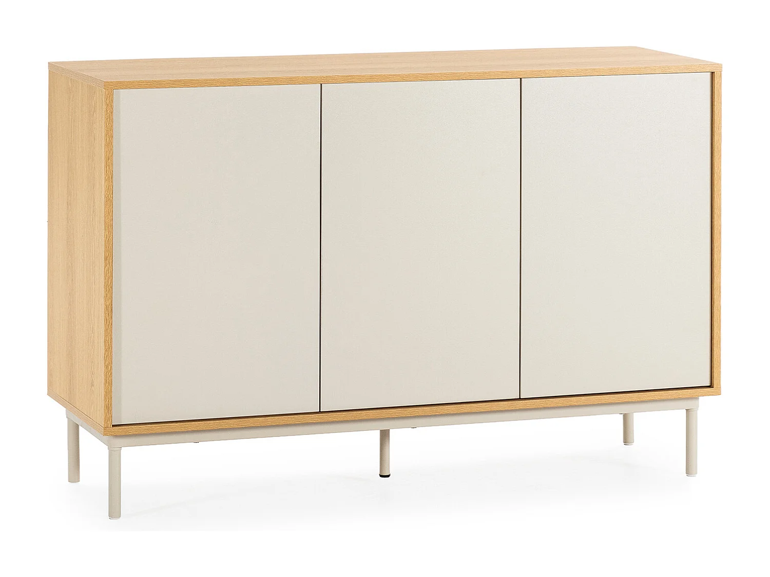 Buffet Cuzco 3 portes couleur Chêne/Gris