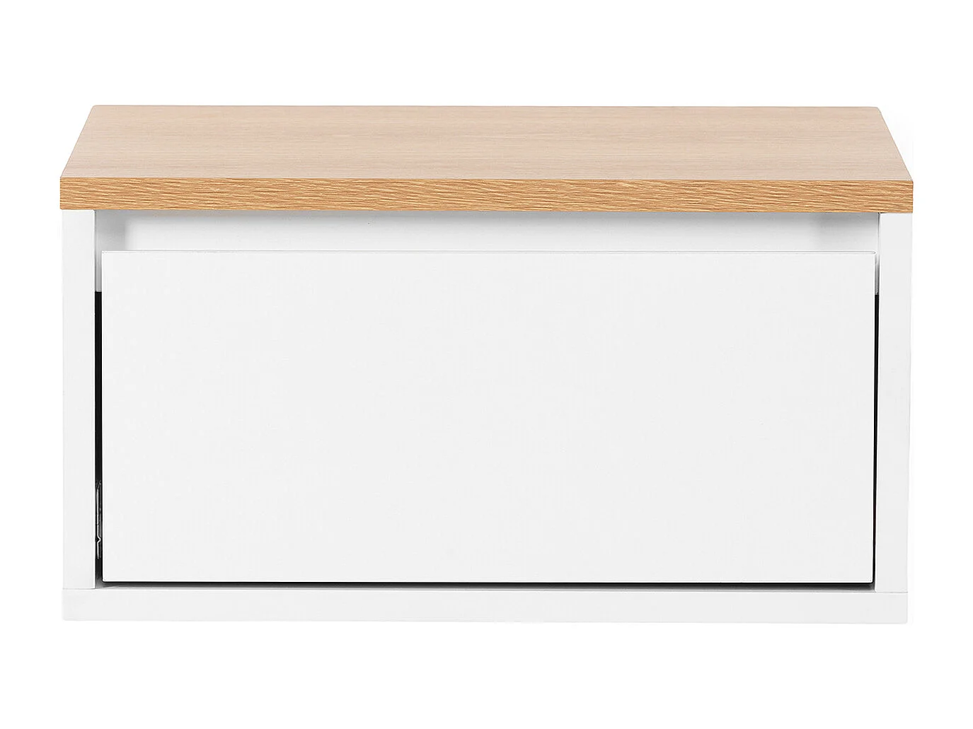 Schwebender nachttisch Desi 1 schublade Weiß/Eiche
