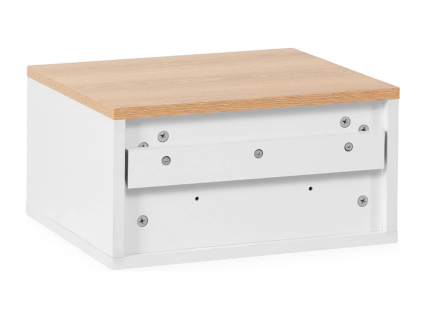 Schwebender nachttisch Desi 1 schublade Weiß/Eiche