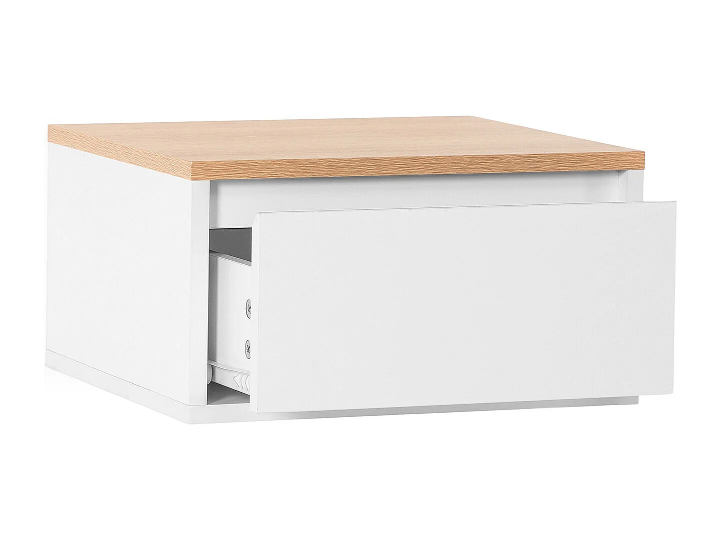 Schwebender nachttisch Desi 1 schublade Weiß/Eiche