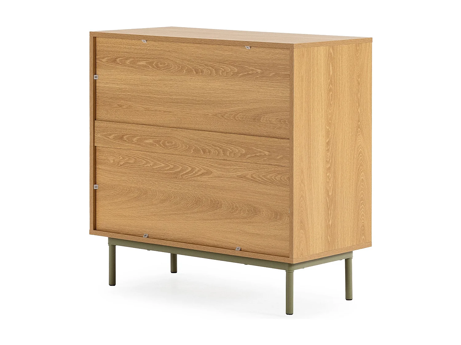 Kommode Cuzco 3 schubladen Eichenfarbe/grün