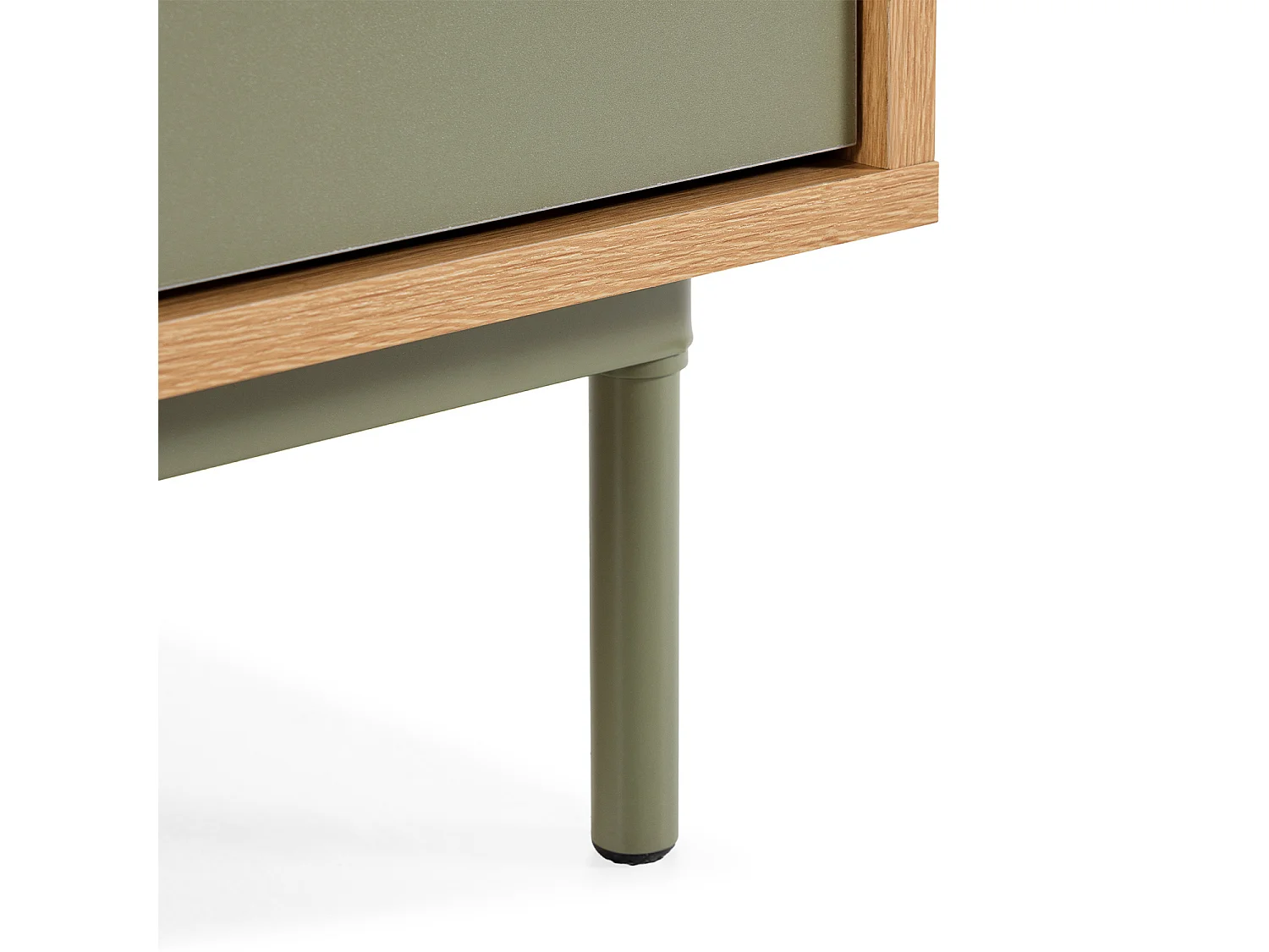 Kommode Cuzco 3 schubladen Eichenfarbe/grün