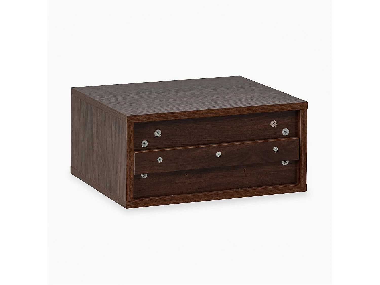 2er-Set Schwebende nachttische Lluvia 1 schublade Walnuss