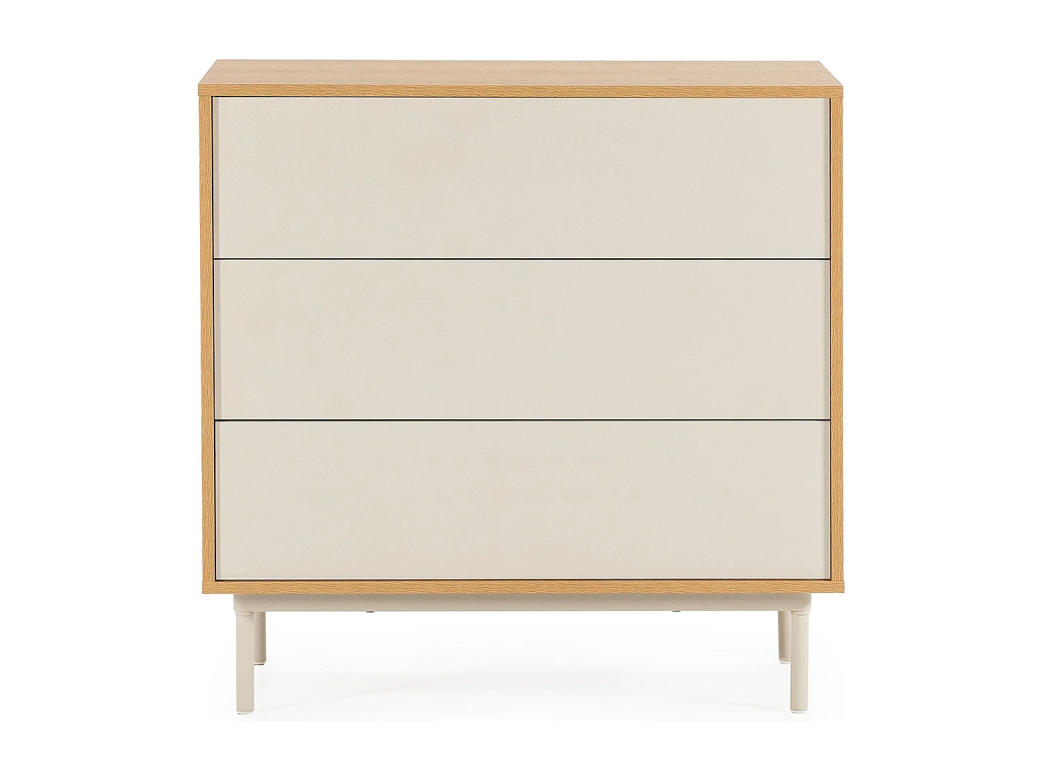 Kommode Cuzco 3 schubladen Eichenfarbe/grau