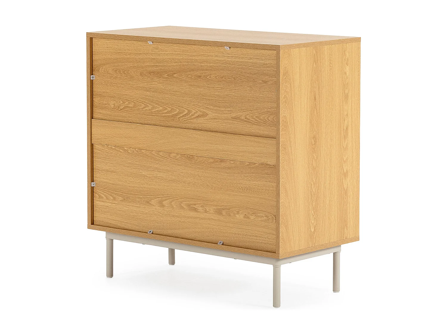 Kommode Cuzco 3 schubladen Eichenfarbe/grau