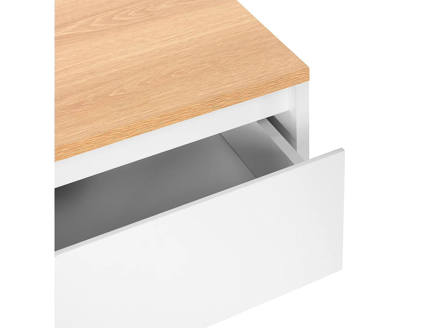 2er-Set Schwebende nachttische Desi 1 schublade Weiß/Eiche