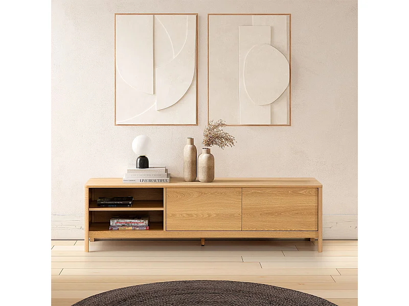 TV-Schrank Nassau 2 türen Eichenfarbe