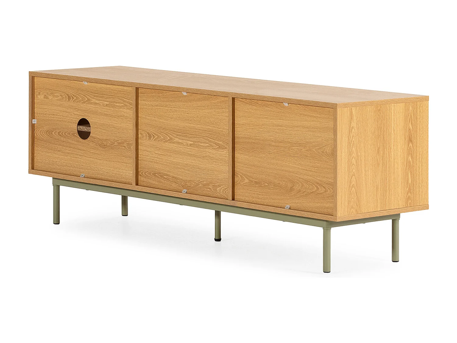 TV-Schrank Cuzco 2 türen Eichenfarbe/grün