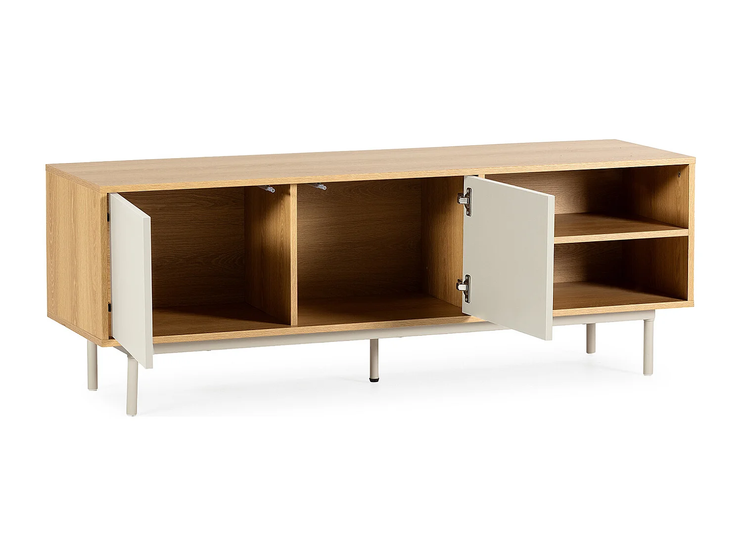 TV-Schrank Cuzco 2 türen Eichenfarbe/grau