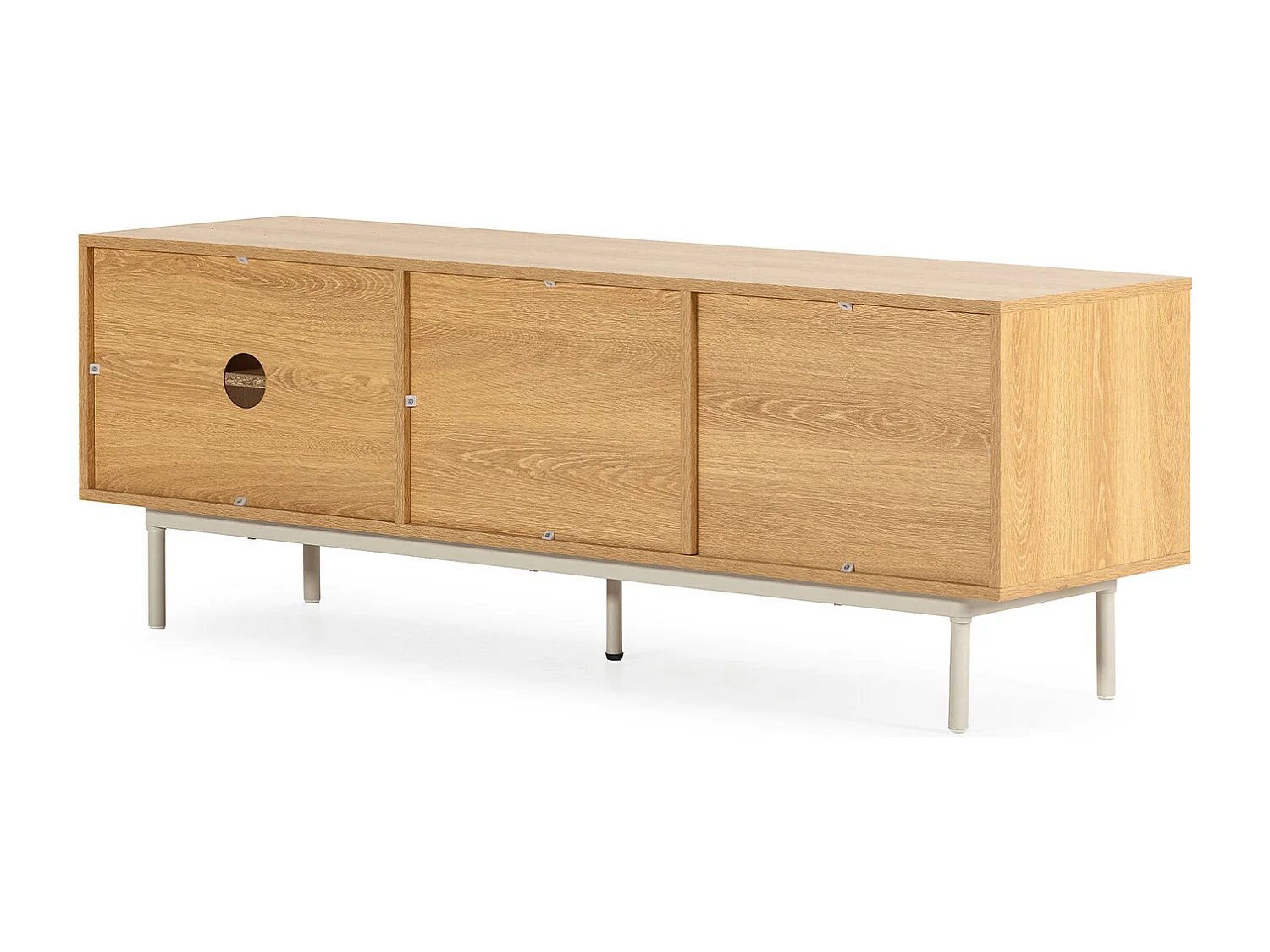 TV-Schrank Cuzco 2 türen Eichenfarbe/grau