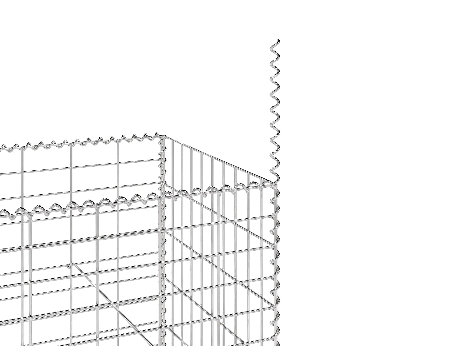 Gabion en acier galvanisé - L100 x l30 x H50 cm - Maille 5 x 10 cm - TERACO