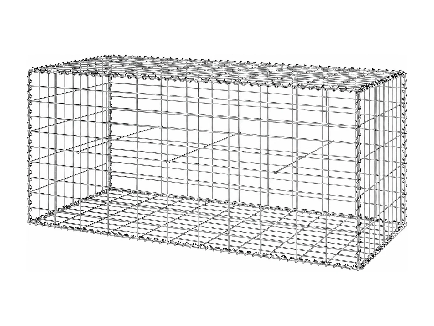 Gabion en acier galvanisé - L100 x l30 x H50 cm - Maille 5 x 10 cm - TERACO