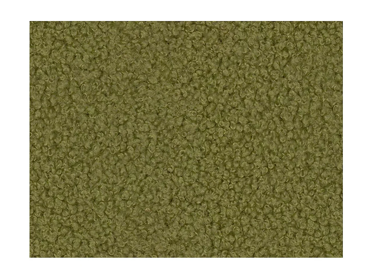 Canapé d'angle reversible convertible 4 places VERA en tissu bouclette - Vert kaki