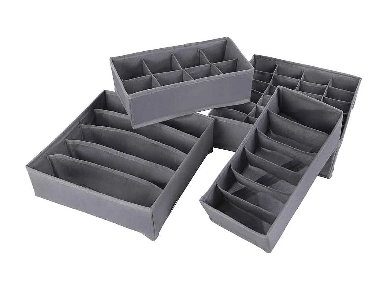Coffret de rangement pour sous-vêtements, lot de 4