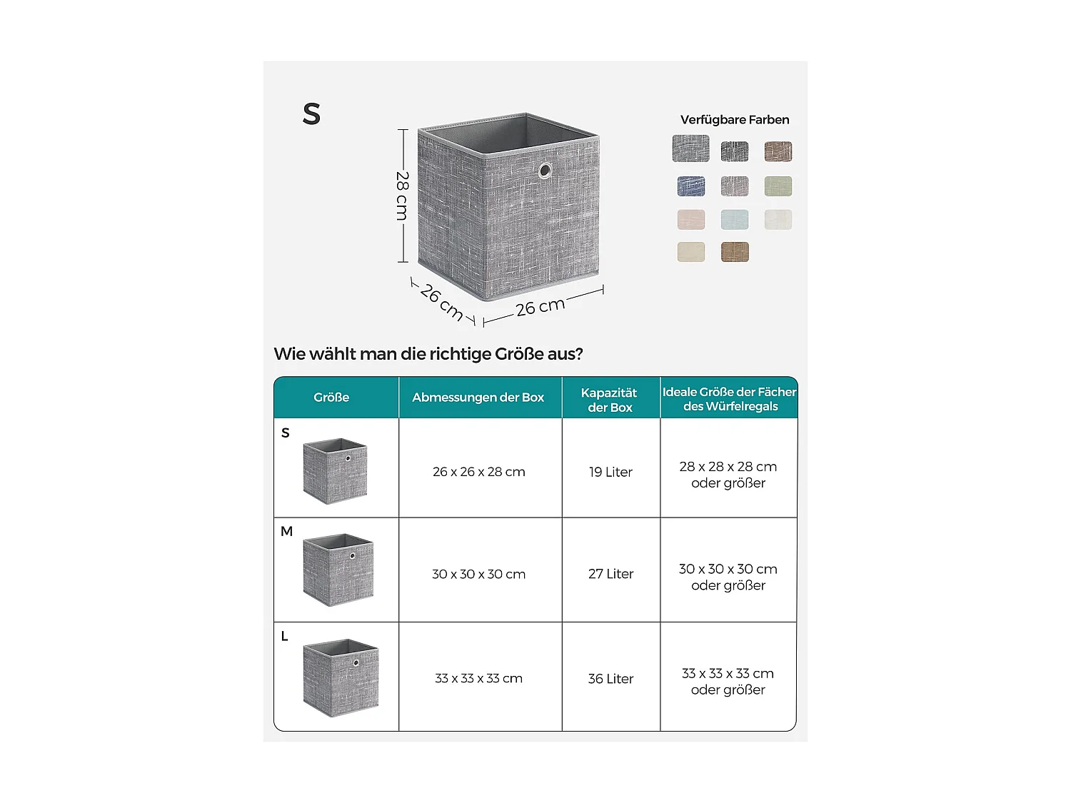 Coffret de rangement Tirana lot de 6 Lucknow