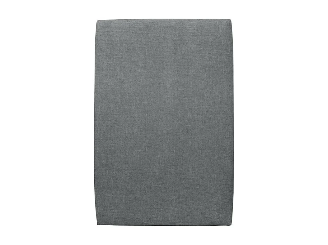 Lit 90x200cm avec tête de lit tapissier tissu et sommier tapissier gris anthracite - Hauteur totale : 35cm