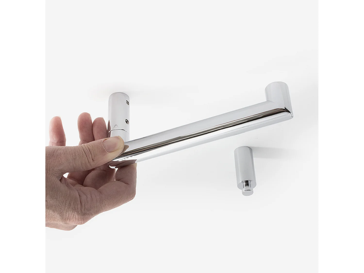 Dérouleur papier mural en inox et laiton chromé - BATHBAZAAR