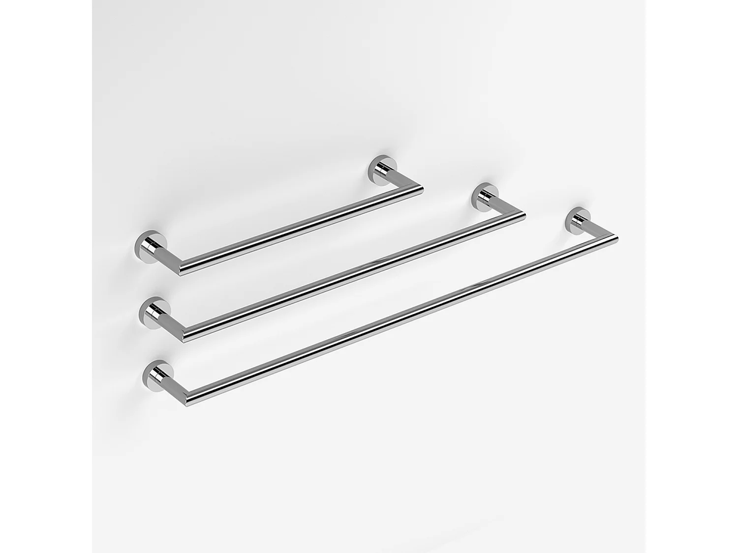 Porte-serviette mural inox 78cm Hôtel - BATHBAZAAR