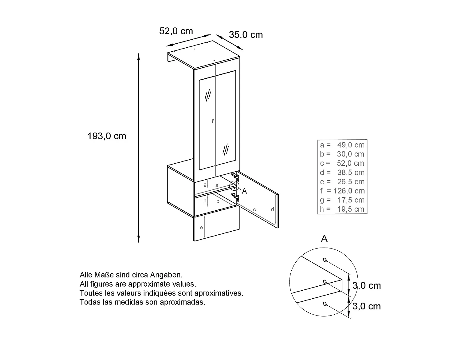 GARDEROBE Carlton Eiche Evoke