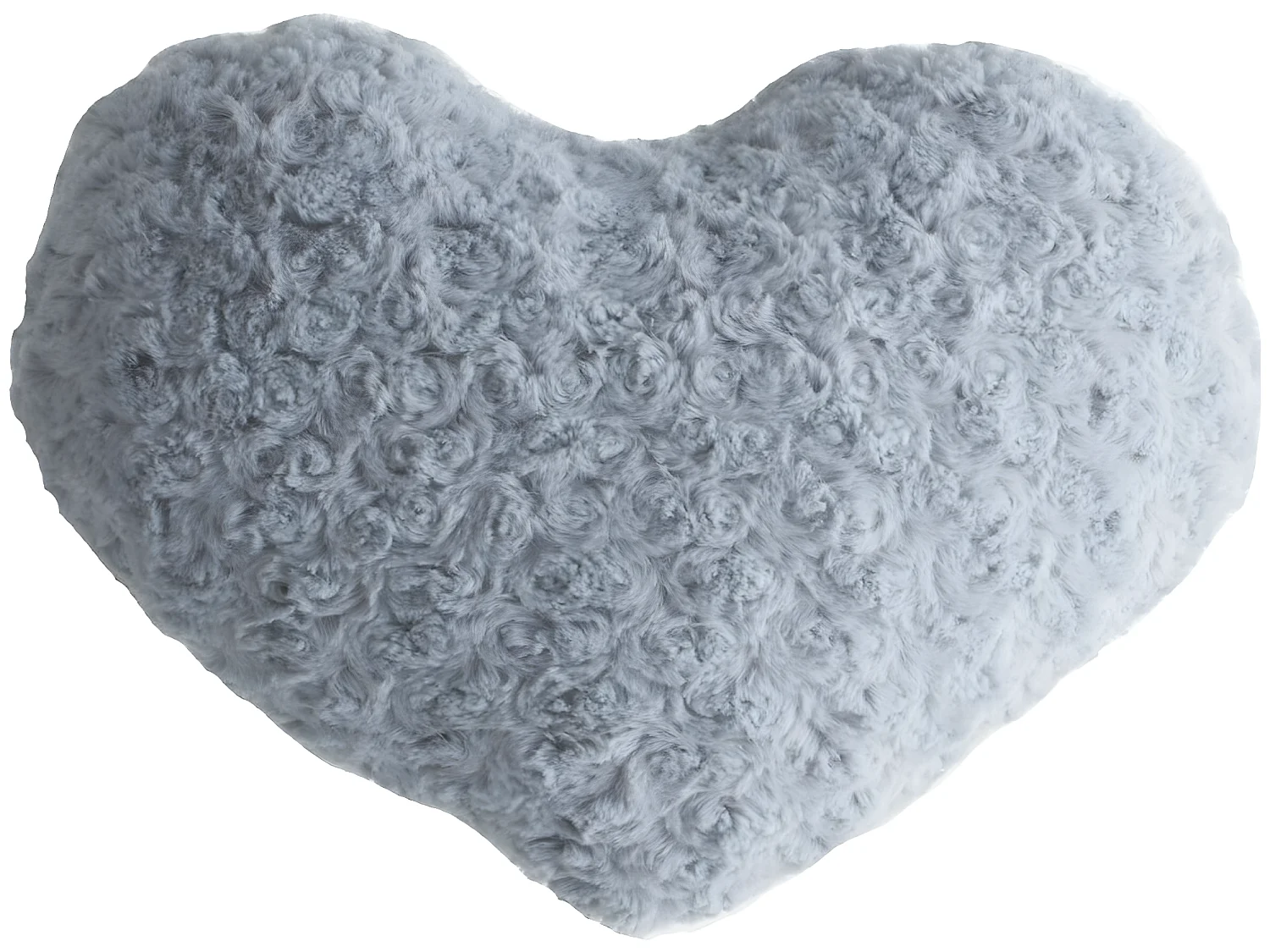 Coussin Coeur Bouclette Gris clair
