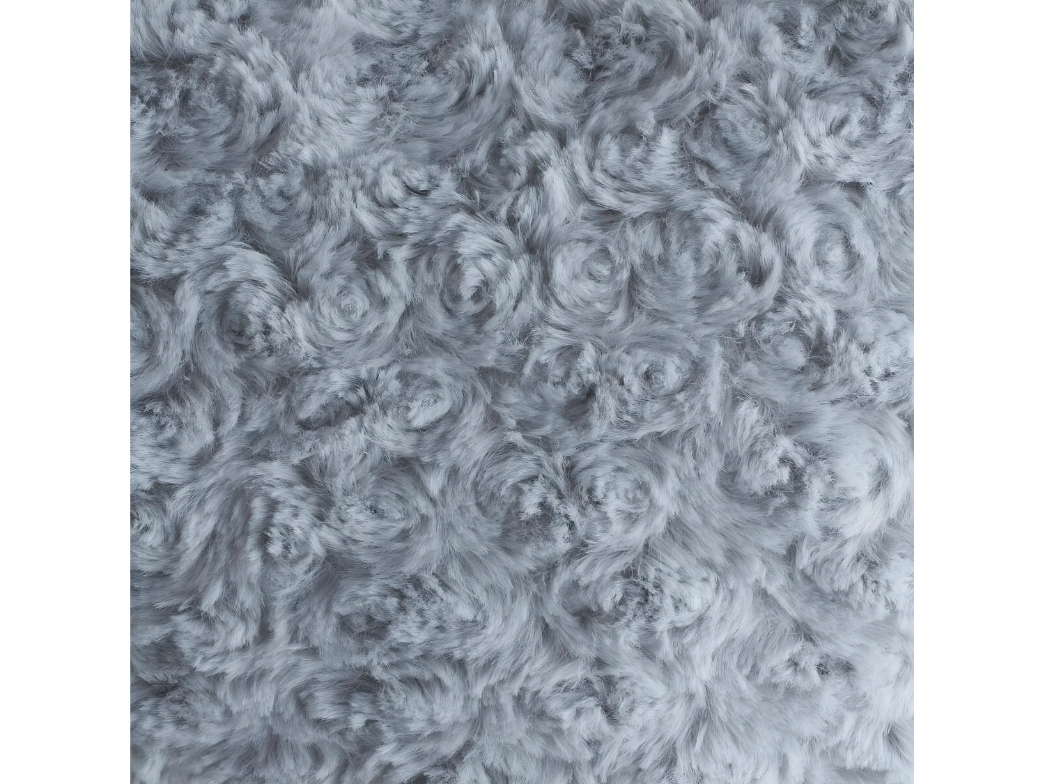 Coussin Coeur Bouclette Gris clair