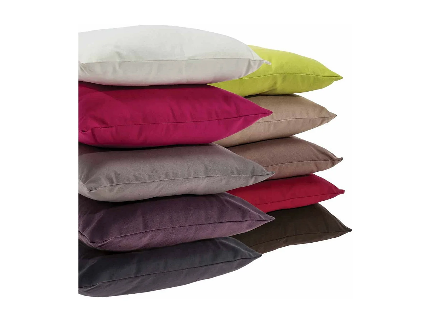 Coussin déhoussable en Coton Gris 38 x 38 cm