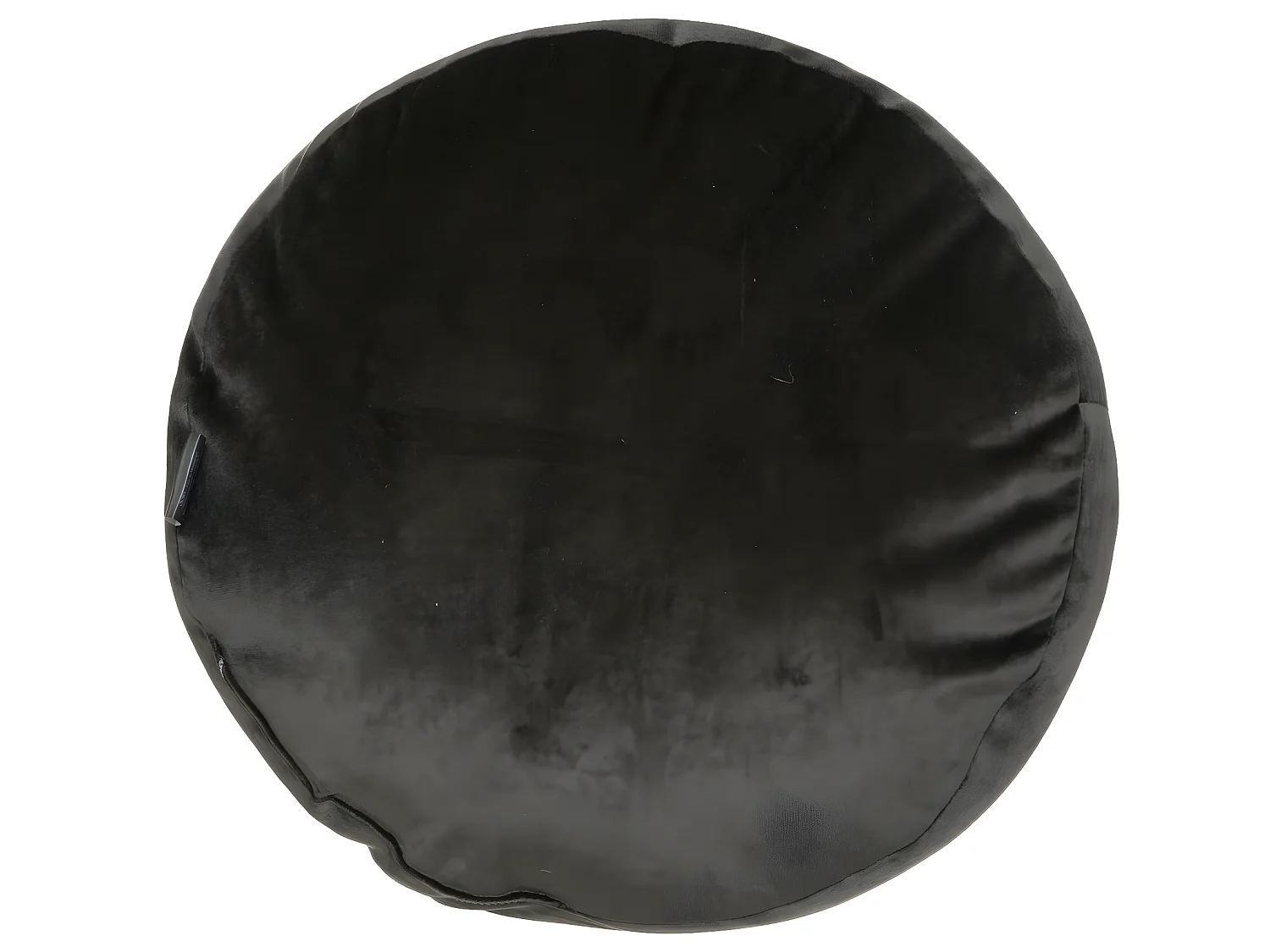 Coussin de Sol en Velours Gris ardoise effet tressé  D 40 cm