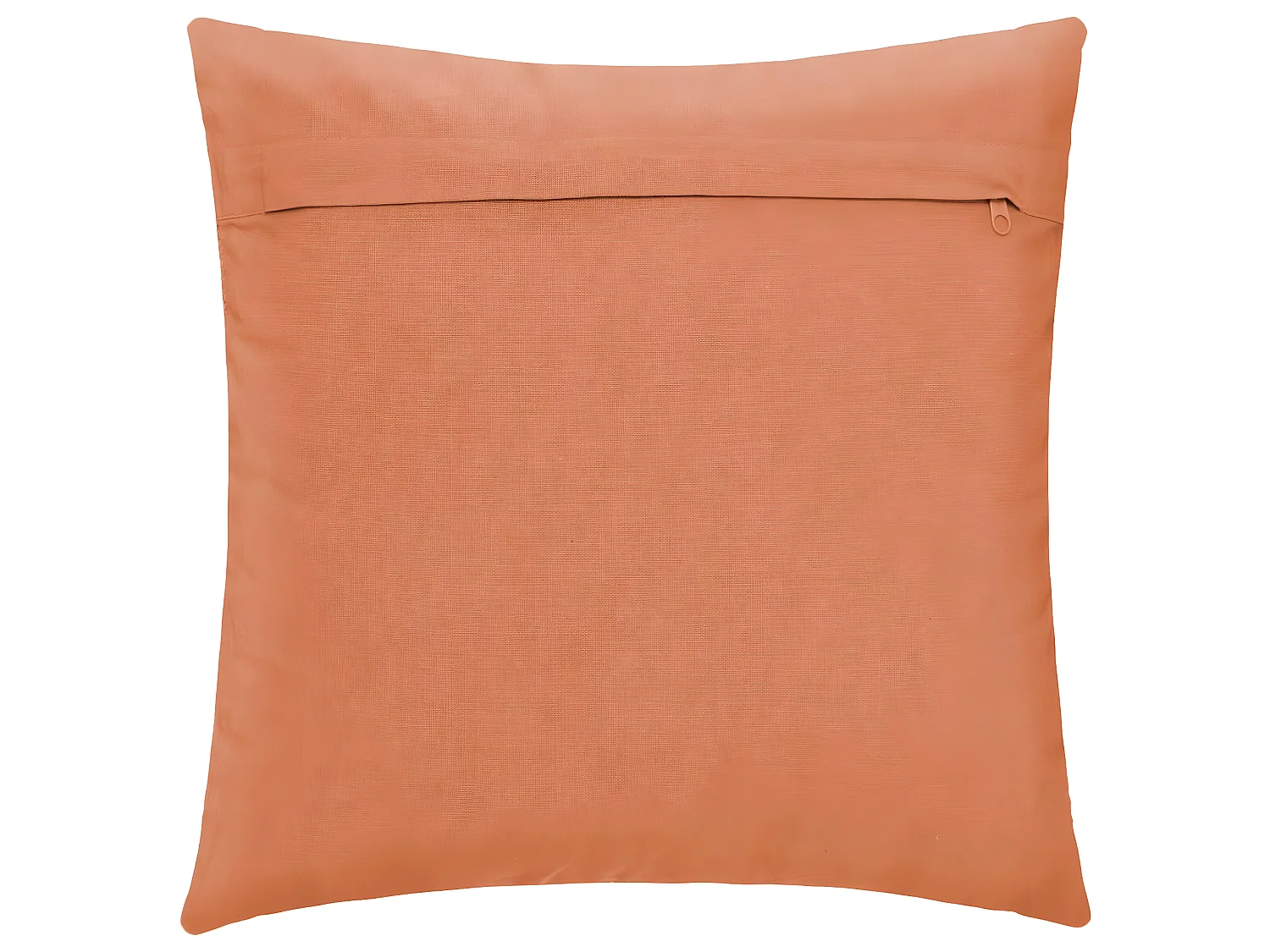 Coussin déhoussable Inca en Coton Tufté Terracotta 40 x 40 cm