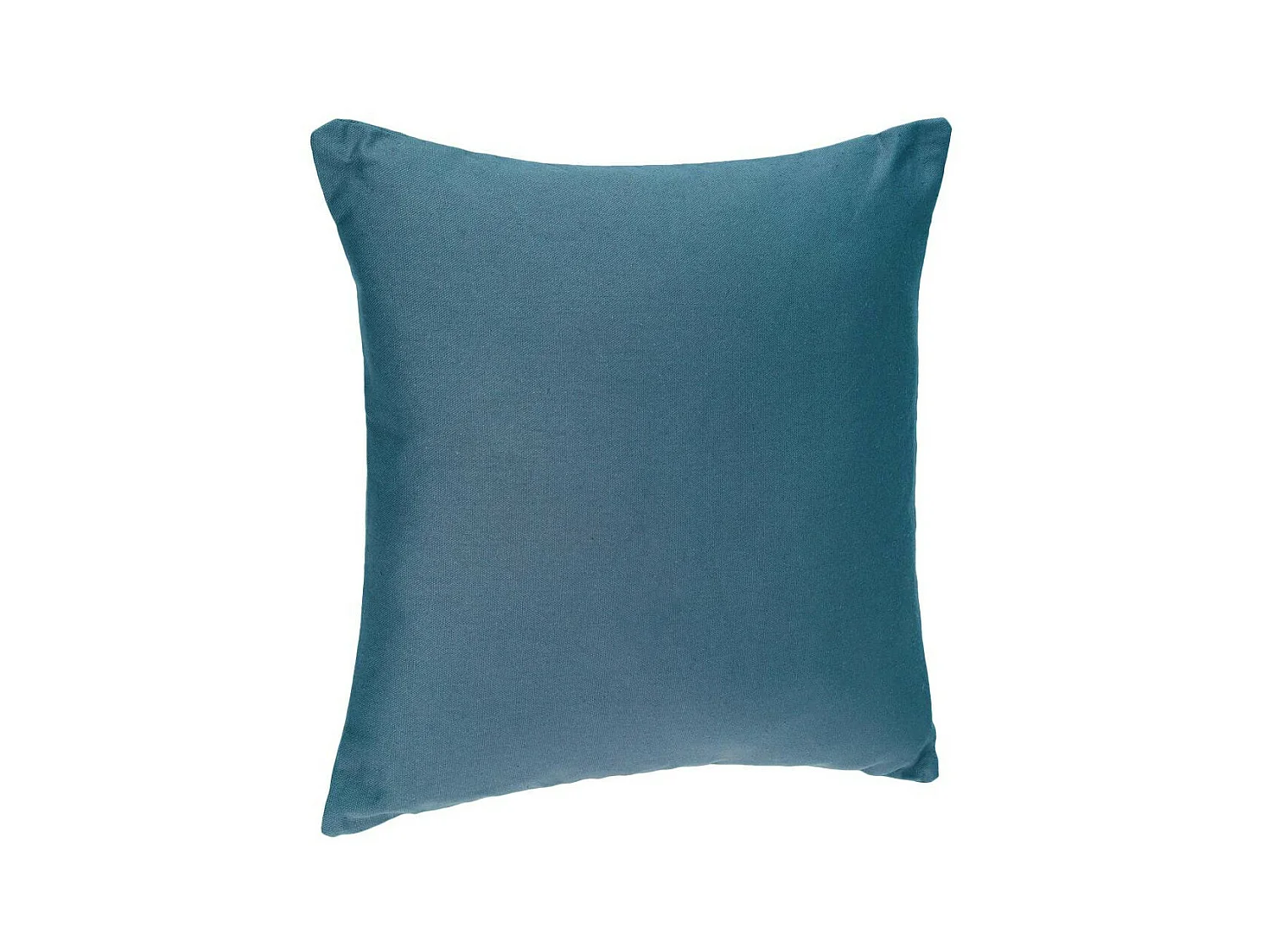 Coussin déhoussable en Coton Bleu canard 38 x 38 cm