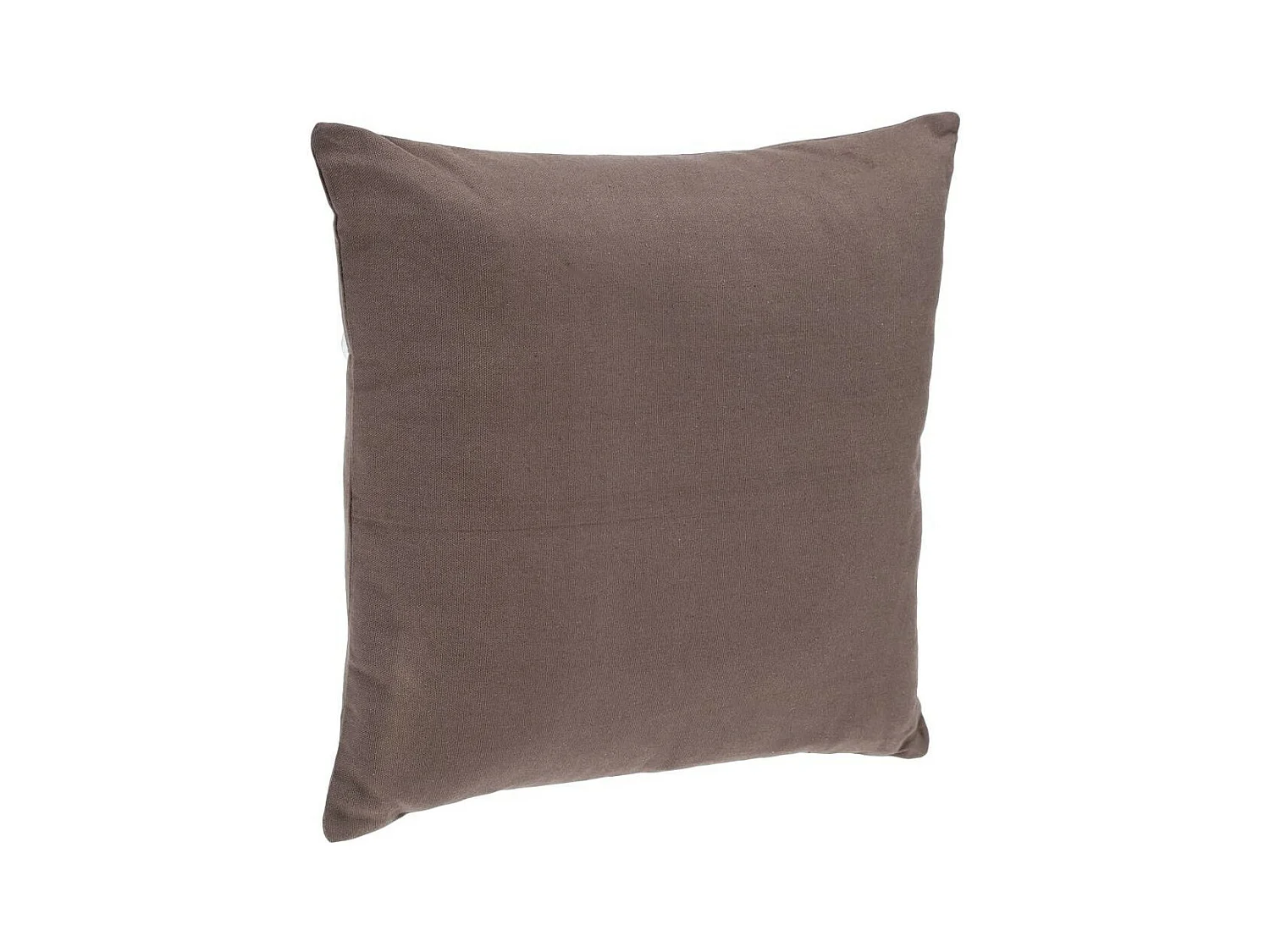 Coussin déhoussable en Coton Taupe 38 x 38 cm