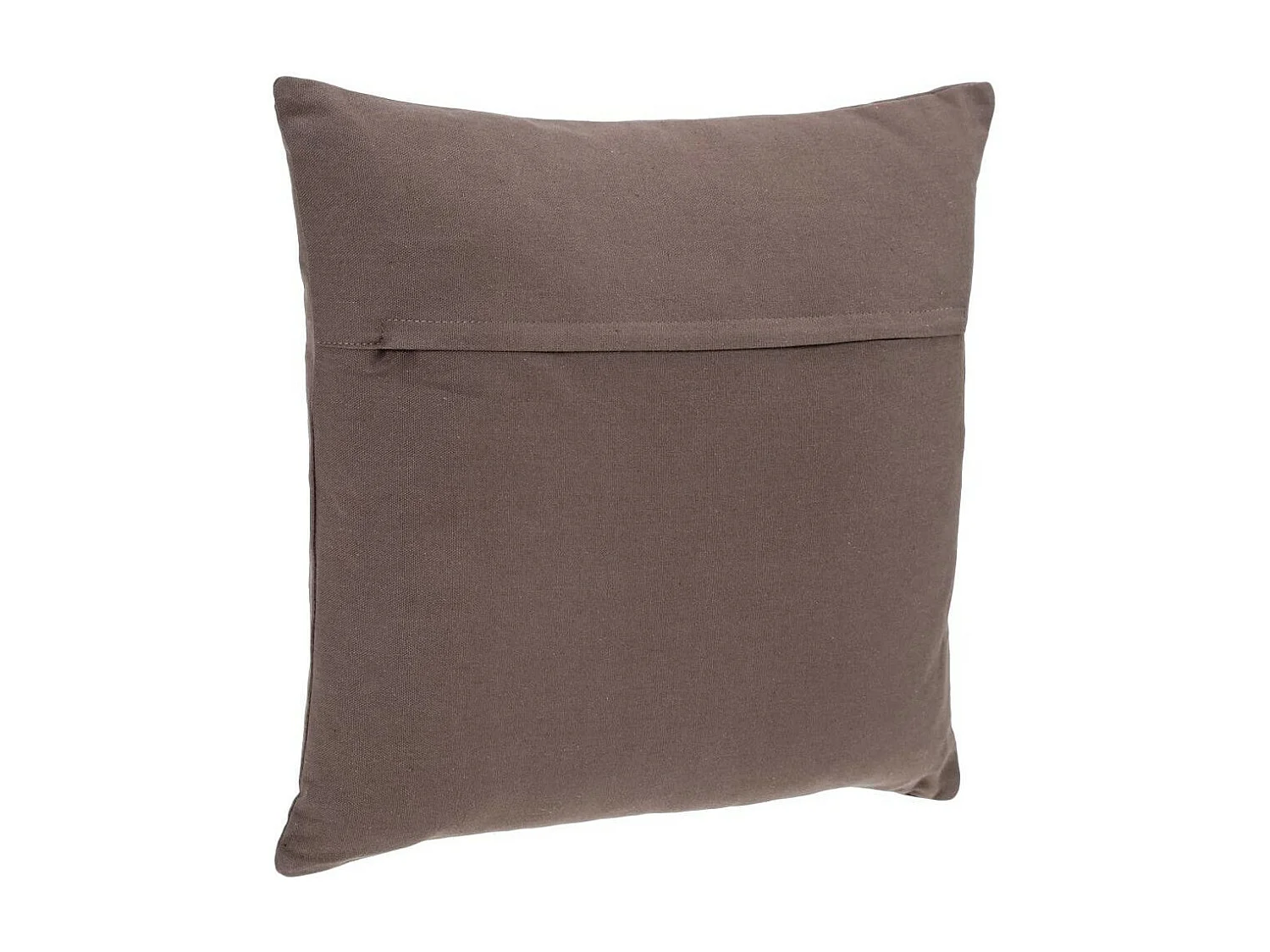 Coussin déhoussable en Coton Taupe 38 x 38 cm