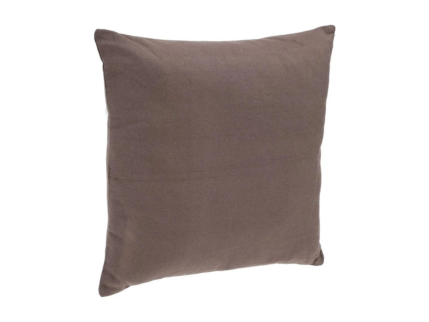 Coussin déhoussable en Coton Taupe 38 x 38 cm