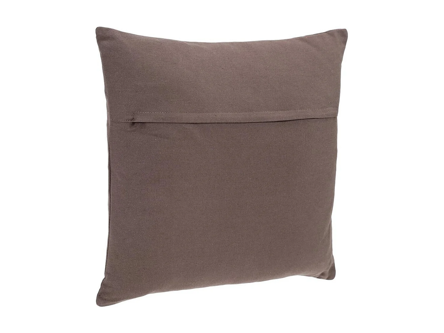 Coussin déhoussable en Coton Taupe 38 x 38 cm