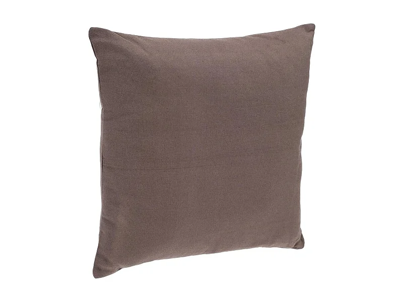 Coussin déhoussable en Coton Taupe 38 x 38 cm