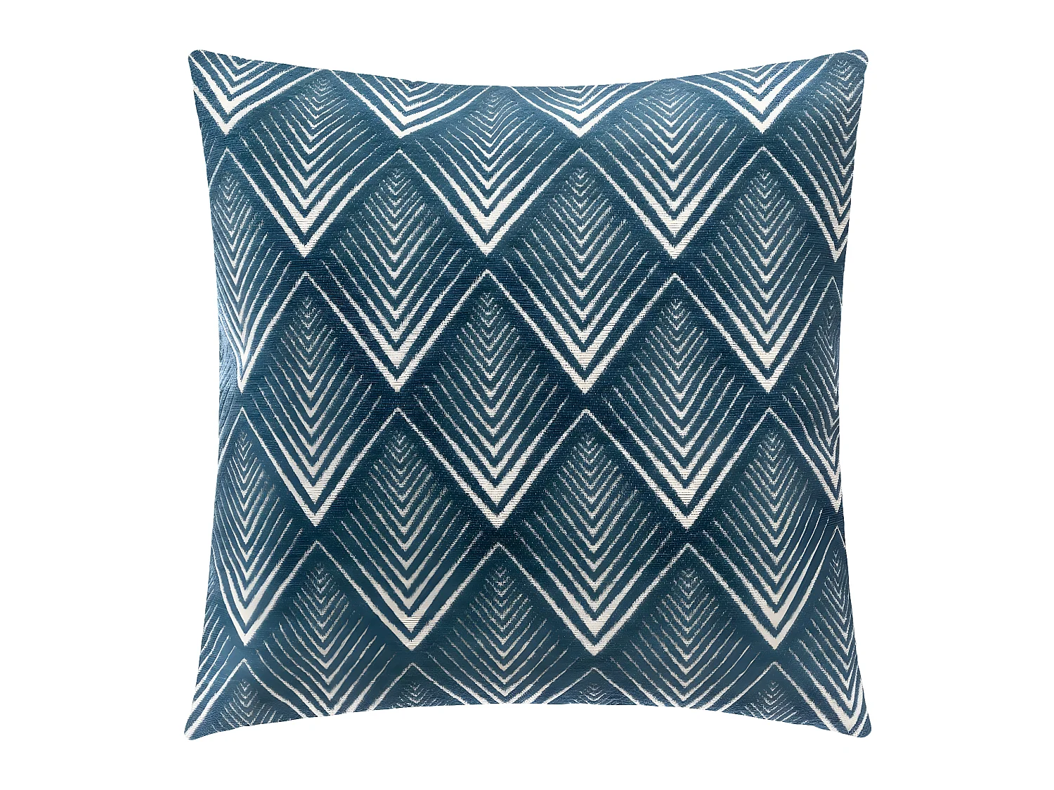 Housse de Coussin chenille Géométrique Bleu 40 x 40 cm