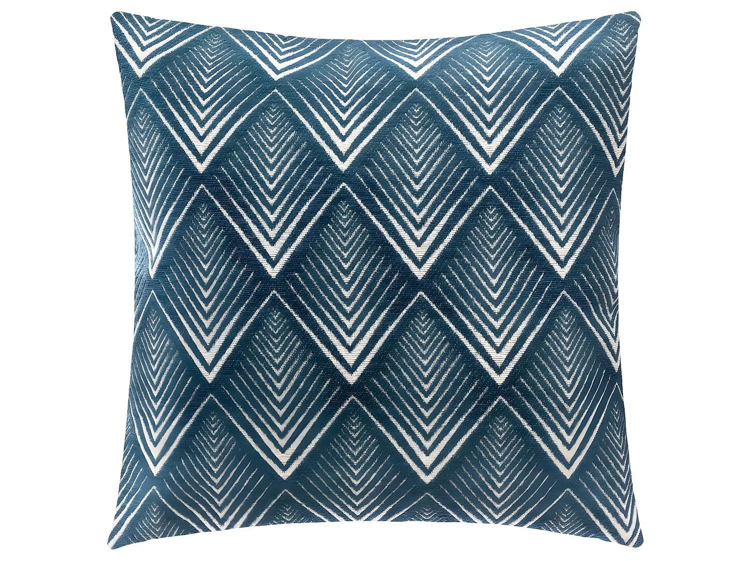 Housse de Coussin chenille Géométrique Bleu 40 x 40 cm