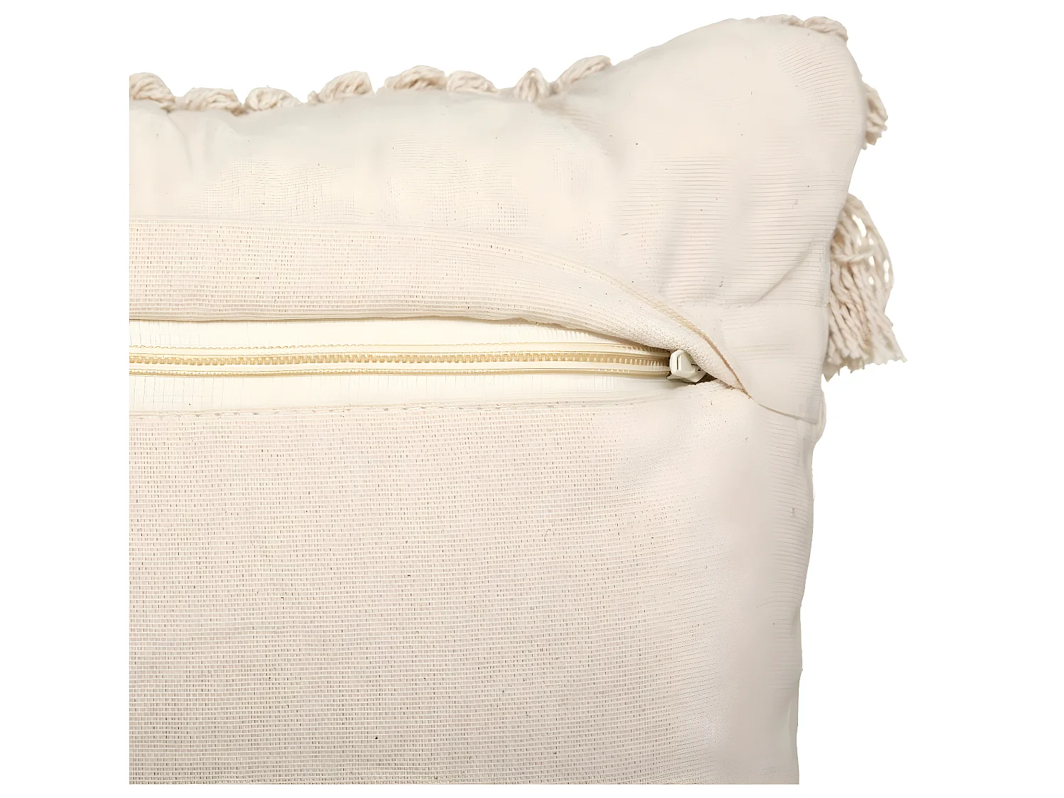 Coussin déhoussable en Coton et Jute motif en relief avec sequins 30 x 50 cm