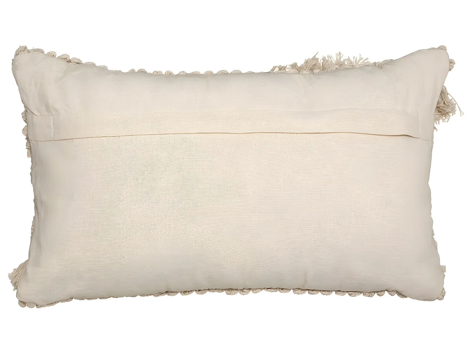 Coussin déhoussable en Coton et Jute motif en relief avec sequins 30 x 50 cm