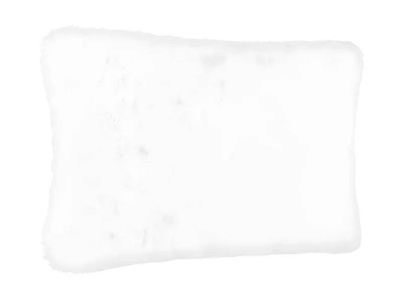 Coussin décoratif déhoussable en Fourrure Blanche 45 x 30 cm