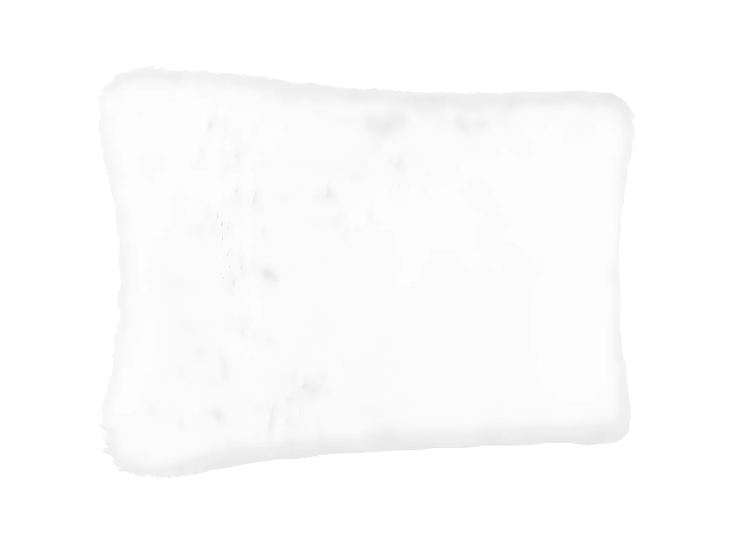 Coussin décoratif déhoussable en Fourrure Blanche 45 x 30 cm