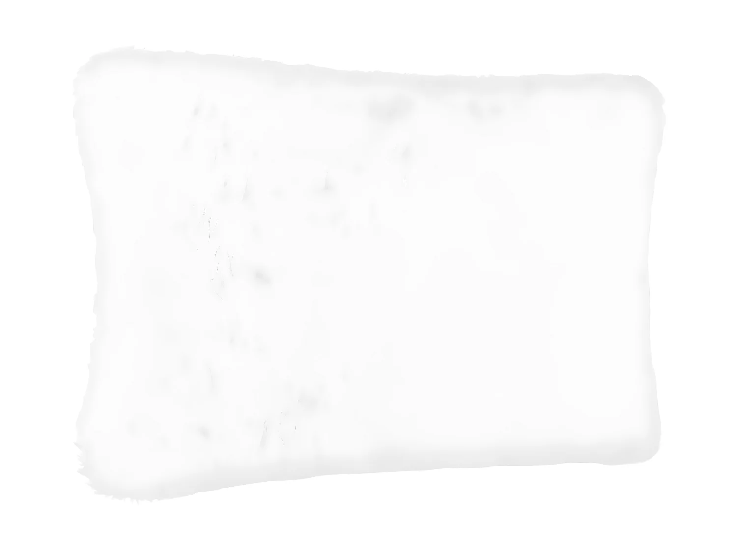 Coussin décoratif déhoussable en Fourrure Blanche 45 x 30 cm