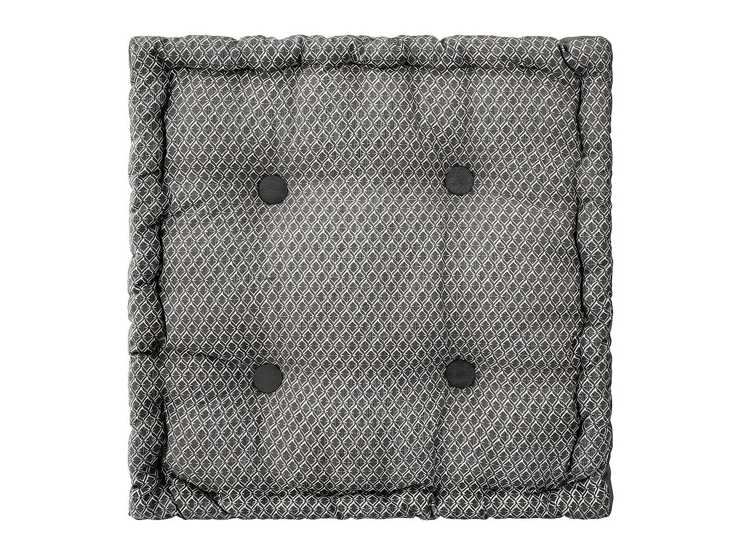 Coussin de sol en Coton Gris motif Otto  40 x 40 cm
